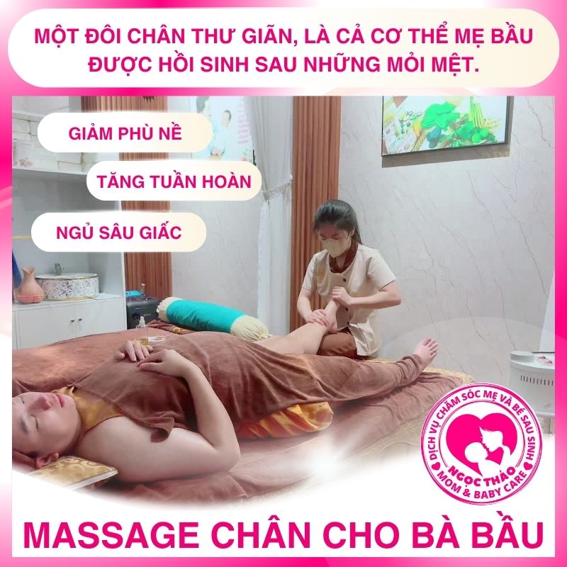 Một đôi chân thư giãn, là cả cơ thể mẹ bầu được hồi sinh sau những mỏi mệt.